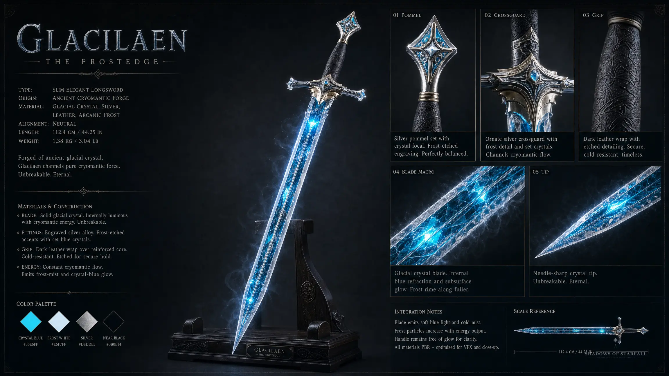 Design sheet of the artifact Glacilaen