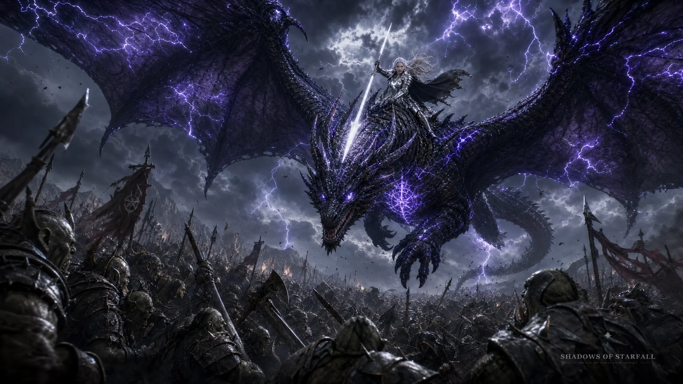 Althaea Silverbeam with her dragon Eldrinath, in her lifetime
