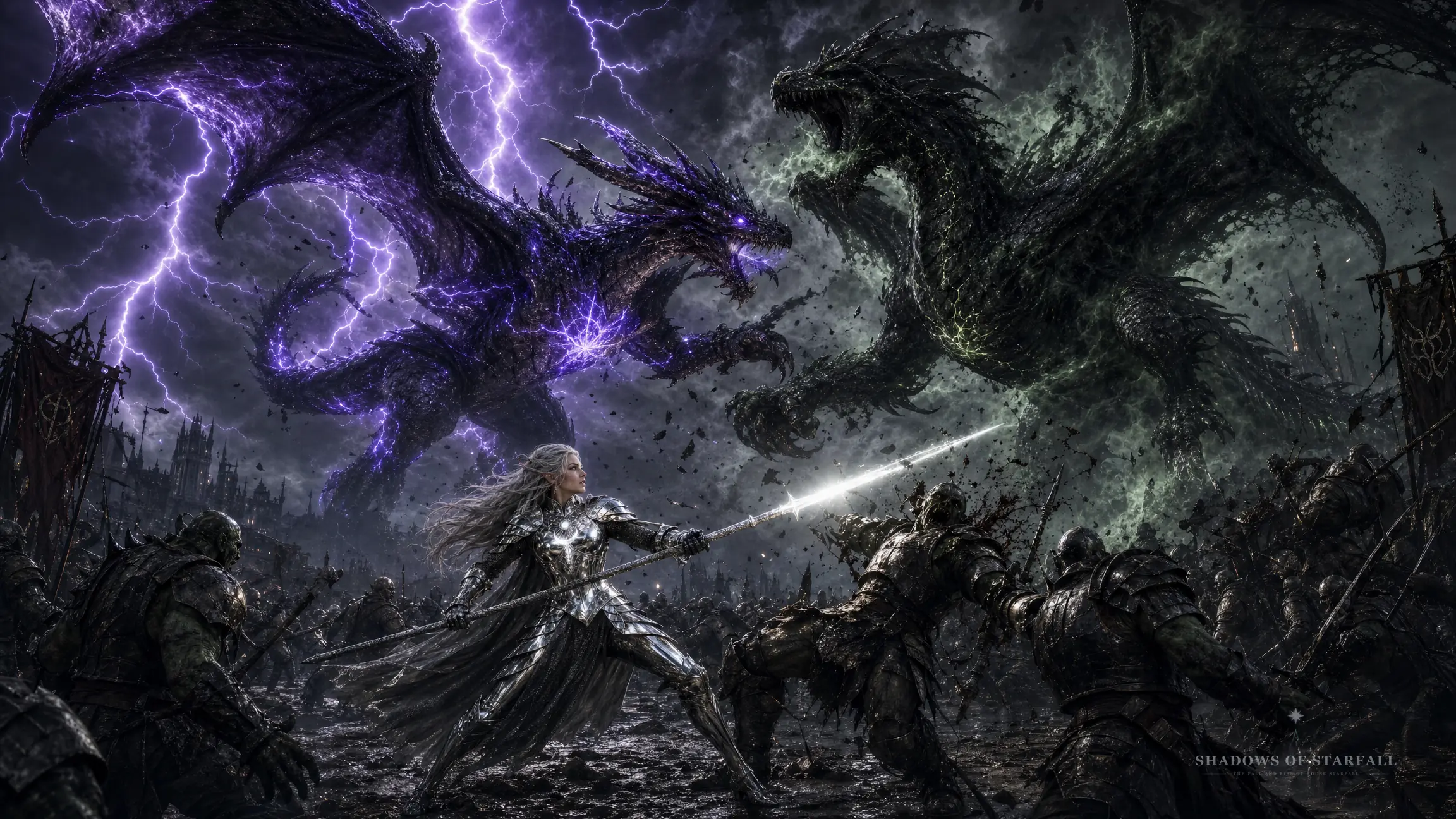 Althaea Silverbeam in battle against the orcs
